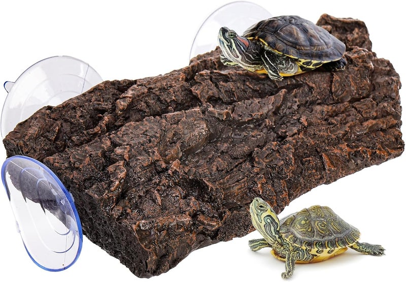 ZENFUN Turtle Basking Platform, Fish Tank Aquarium Tortoise Climbing Platform with 3 Suction Cups, Baby Tortoise Resting Terrace, Climbing Ramp Shale Reptiles Dock for Terrapins, Frogs - Image 4